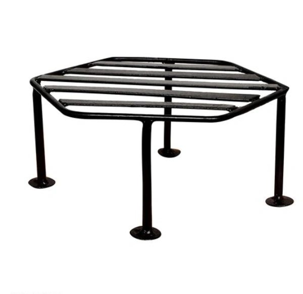 Hexagon Iron Planter Stand It is Suitable For Outdoor as Well as Indoor Pack of2 - Free Size, Black, Iron, Pack of 2, Hexagon